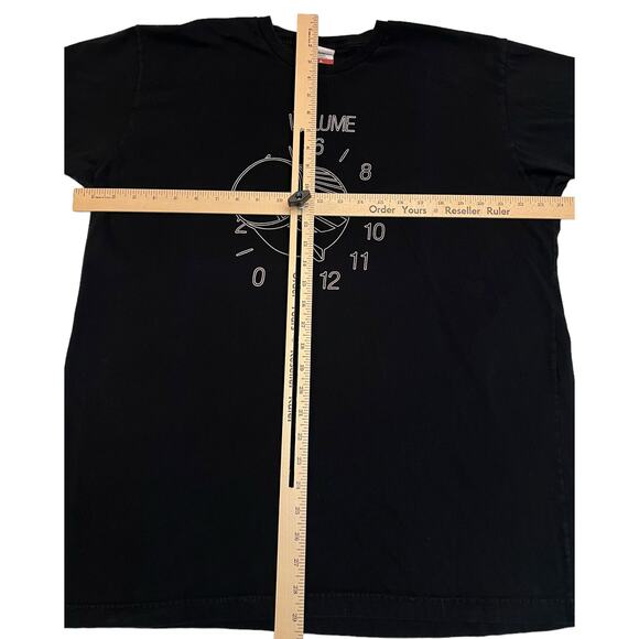 BustedTees XL Black Graphic T-Shirt | Funny Volume Knob to 12 Tee | Made in USA - Picture 7 of 7